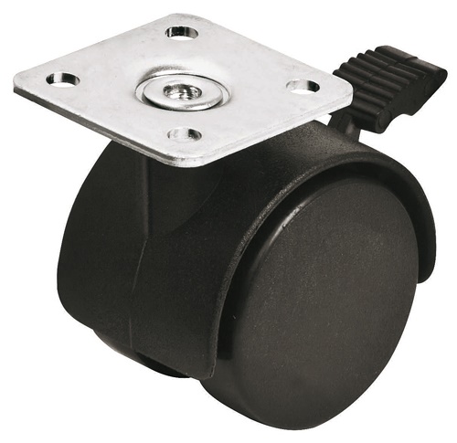 fiero Fiero Top Plate Twin Caster With Brakes Wheel Capacity 20 44388 KG44388 40 MM 20000 g size: 40mm | weight: 20000g
