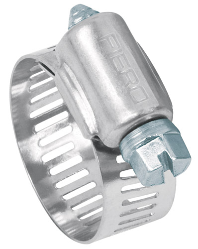 Fiero Hose Clamp 3/4 inch (19 mm) to 1-1/16 inch (27 mm), Pack of 10, 1/2 inch Width, Stainless Steel 44235