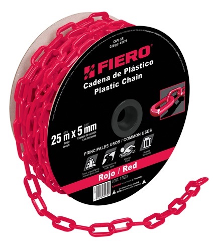 fiero Fiero Plastic Chain 44176 5 MM red size: 5mm