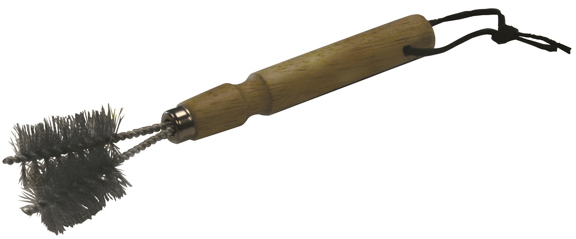 Grill Mark Grill Brush, Porcelain Stainless Steel Bristles, Wooden Handle 40501