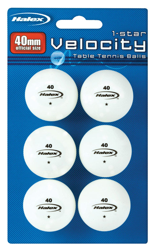Halex Table Tennis Balls White 6 40-59110