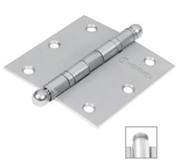 Hermex 4 inch Stainless Steel Hinge, Ball Tip 43224