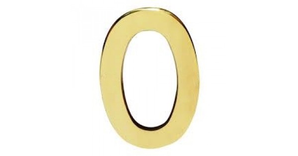 هيرمكس رقم منزل خارجي "0"، سمك 4 مم، 4، نحاس صلب 43678