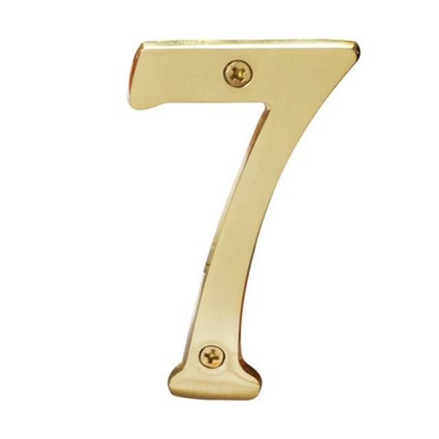 هيرمكس رقم منزل خارجي "7"، سمك 4 مم، 4، نحاس صلب 43685