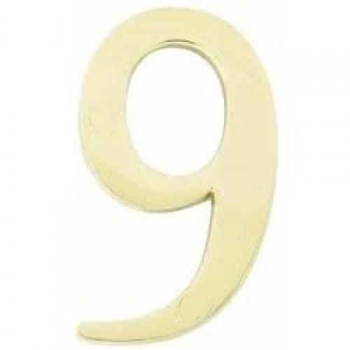 هيرمكس رقم منزل خارجي "9"، سمك 4 مم، 4، نحاس صلب 43687