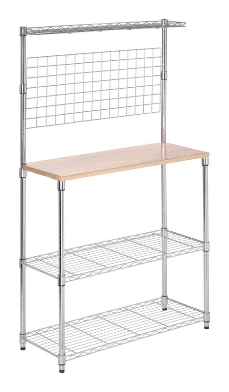 Honey Can Do Urban 2-Shelf Baker's Rack, Chrome, 37.75x17.75x61.25 SHF-01608