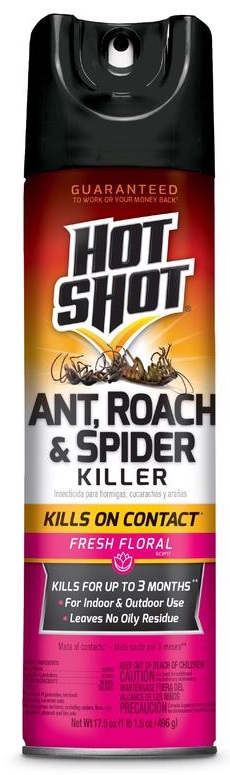 Hot Shot Ant, Roach & Spider Killer, 517 ml. Kills On Contact, Up to 3 Months, Indoor/Outdoor, Fresh Floral Scent HG-96781