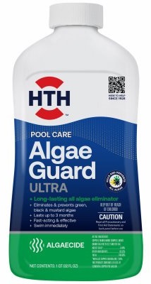 HTH Pool Care Algae Guard Ultra, 946 ml. Kills & Prevents All Algae, Lasts Upto 3 Months, Swim Immediately, Good for 10,000 Gallons of Water 67000