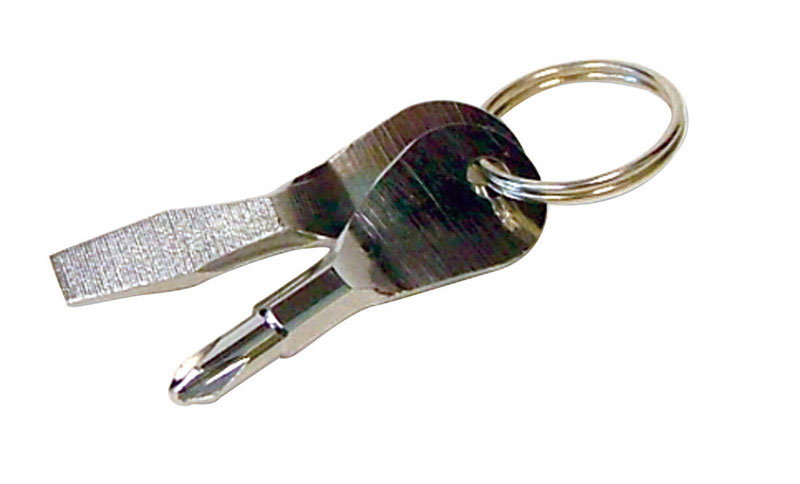 Hy-Ko 2GO Multi Key Tool Key Ring, Nickel-Plated Brass KB322-BKT
