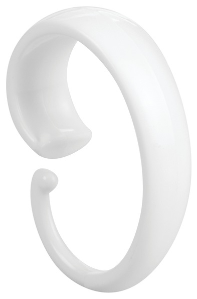 iDesign Shower Curtain Rings, Pack of 12, Plastic, White 76822