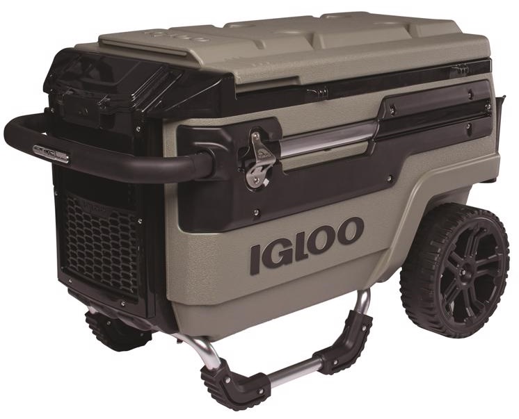 Igloo Trailmate Journey Cooler with Wheels, 70 Quarts, 112 Cans, Olive/Black 34700