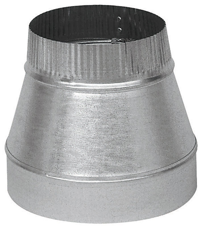 Imperial Manufacturing Furnace Pipe Reducer 8 in.. x 6 in.. 24 Ga Small End Crimped Galvanized 8 in. GV1351