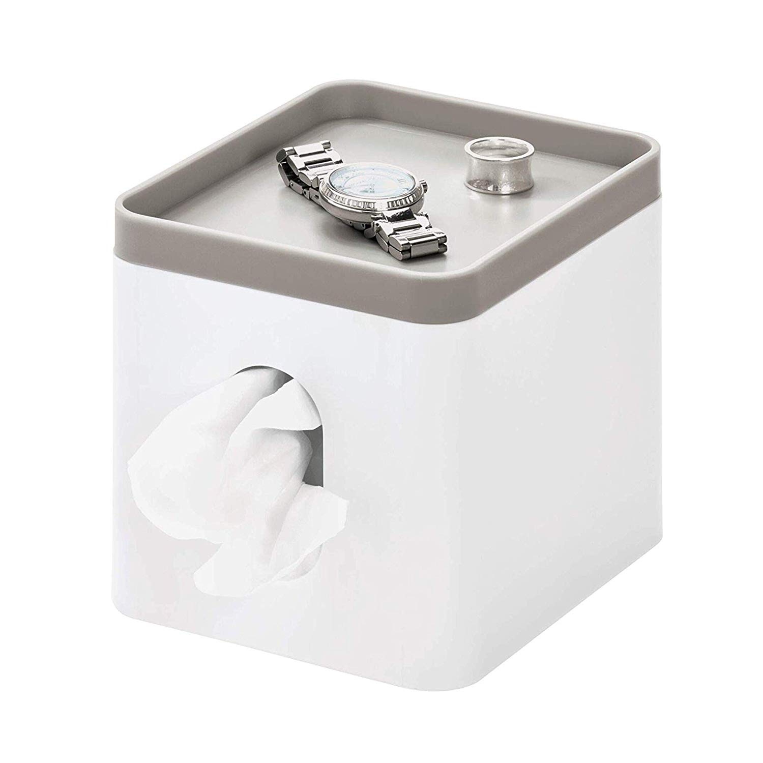 InterDesign Cade Boutique Box, White/Gray 28652
