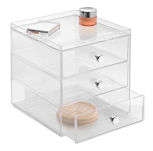 InterDesign 3 Drawers Jewelry Tower, Clear 36300
