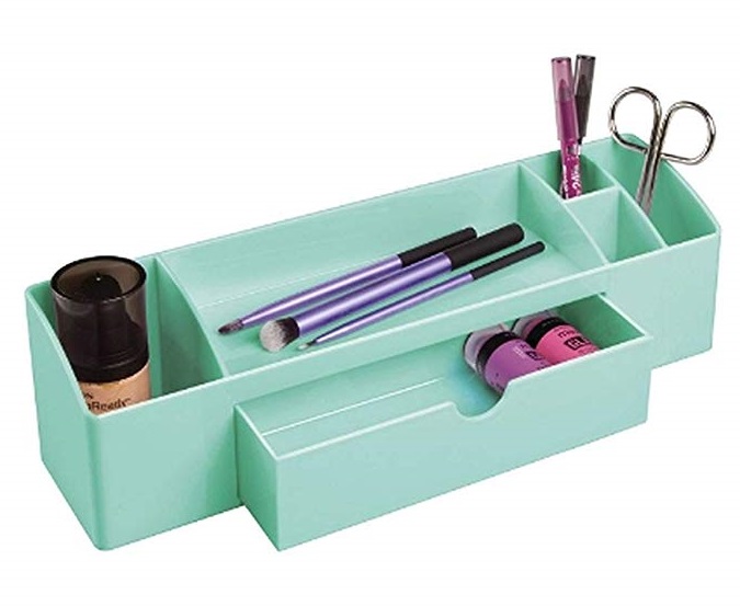InterDesign Closet 12 inch Drawer Caddy, 75 cm x 305 cm x 88 cm, Light Mint 42995