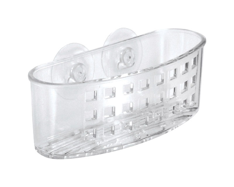 InterDesign Suction Sponge and Scrubber Center, 2.5 inch x 6.5 inch, Plastic, Clear 38900