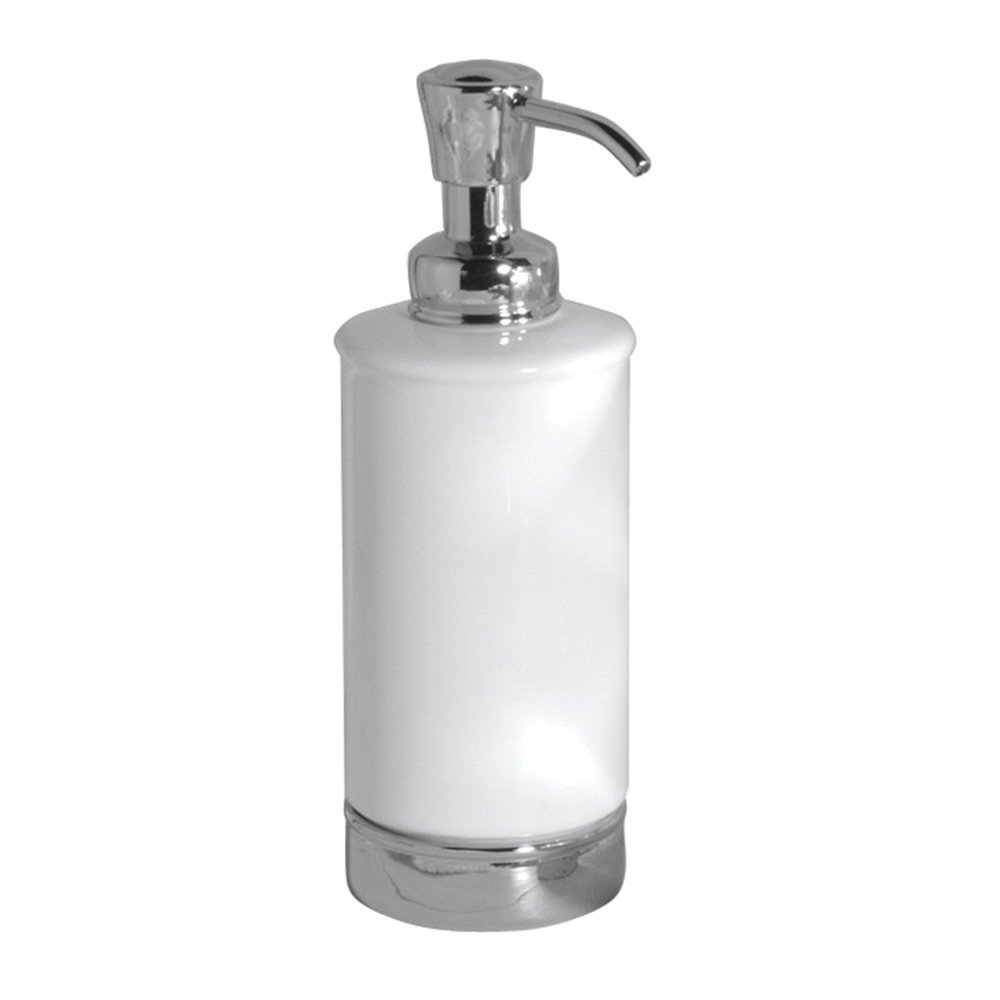 InterDesign York Soap Pump, White/Chrome 70201