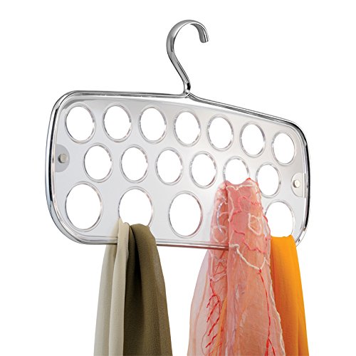 InterDesign InterDesign Zia Scarf Holder 13 8 Chrome Clear 2930 13.25x0.5x8.5inch size: 13.25x0.5x8.5inch