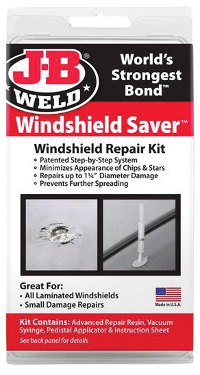 جيه-بي طقم إصلاح زجاج السيارات Weld Windshield Saver، سعة 22.18 مل. قطر يصل إلى 1.25 انش 2100