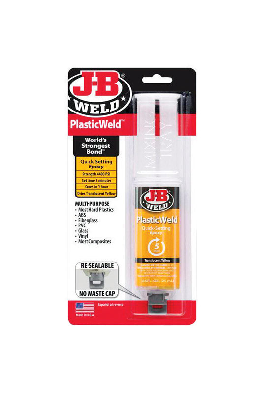 J-B Weld PlasticWeld Bond Automotive Epoxy, 25.14 ml., White, High Strength Gel 50132