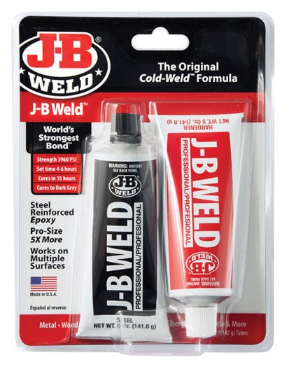 J-B Weld Steel Reinforced Epoxy, 295 ml. Dry Color Dark Gray 8281