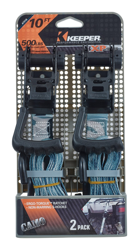 Keeper 1 in. W x 3.05 m. L Multicolored Tie Down Strap 226.80 kg. 1 pk 47310