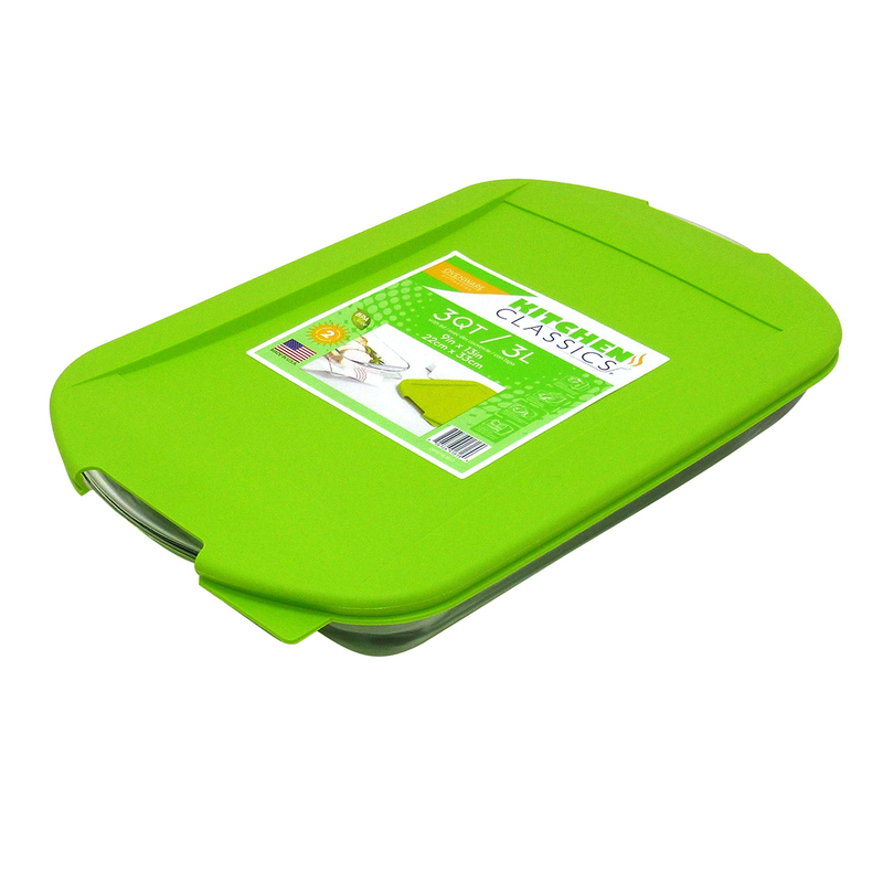 Kitchen Classics Baking Dish with Lid, 3 Quarts, 9 inch x 13 inch, Clear Glass 195-91818LIB