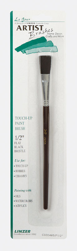 Linzer 1/2 In. W Straight Black China Bristle Touch-Up Paint Brush C9304-5
