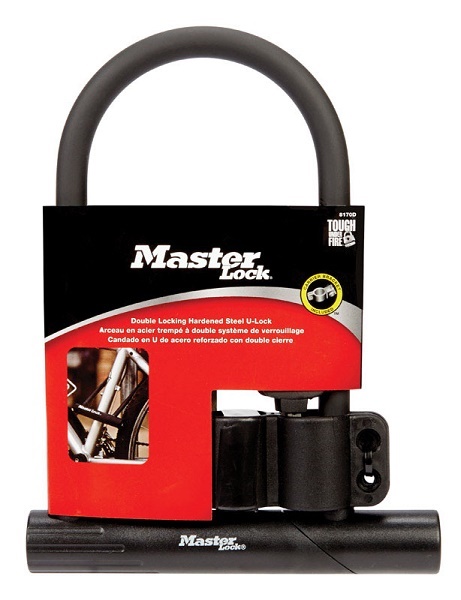 Master Lock 1-5/32 In. Double Locking Steel U-Lock 8170D