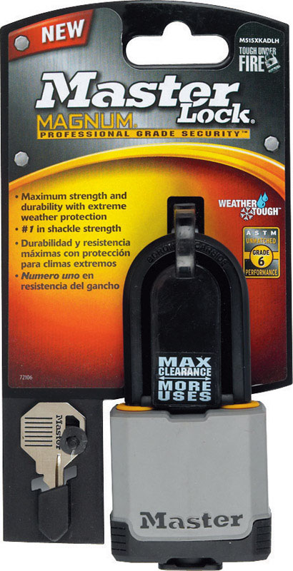 Master Lock 1-3/16 In. Keyed Alike Dual Ball Bearing Locking Steel Padlock M115XKADLFCCSEN