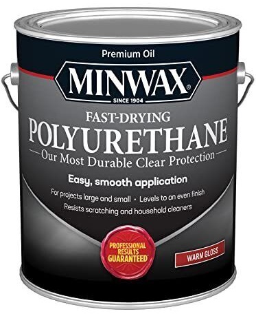 Minwax Fast Drying Polyurethane, 3.8Llon, Premium Oil, Warm Gloss, Indoor 71030000
