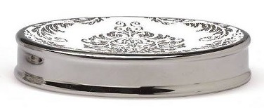 Moda At Home Moda At Home Moda Home Damask Soap Dish Ceramic 104000 white