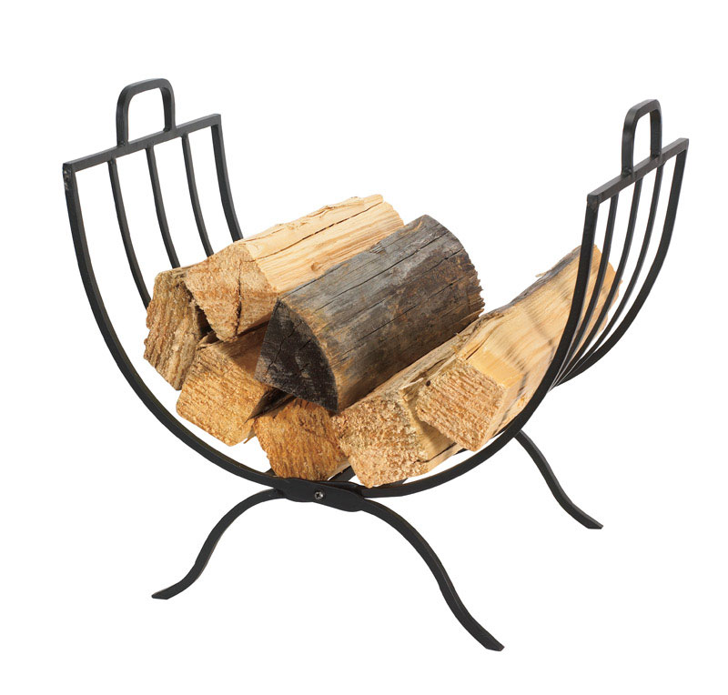 Panacea Log Rack, 20 inch x 21 inch x 14 inch, Steel, Black Matte 15200