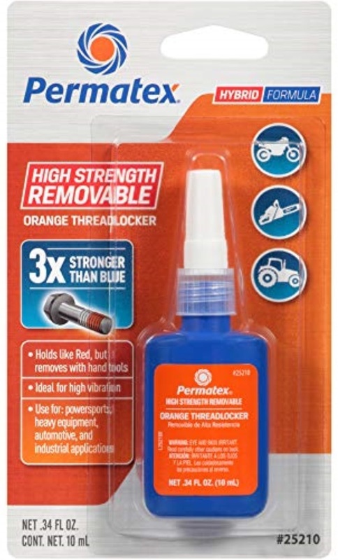 Permatex High Strength Removable Threadlocker, 10 ml, Orange 25210