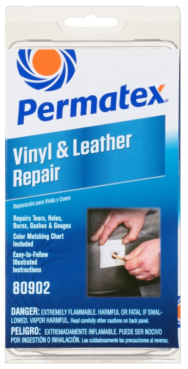 Permatex Vinyl & Leather Repair Kit, Repairs Tears, Holes, Burns, Gashes & Gouges 80902