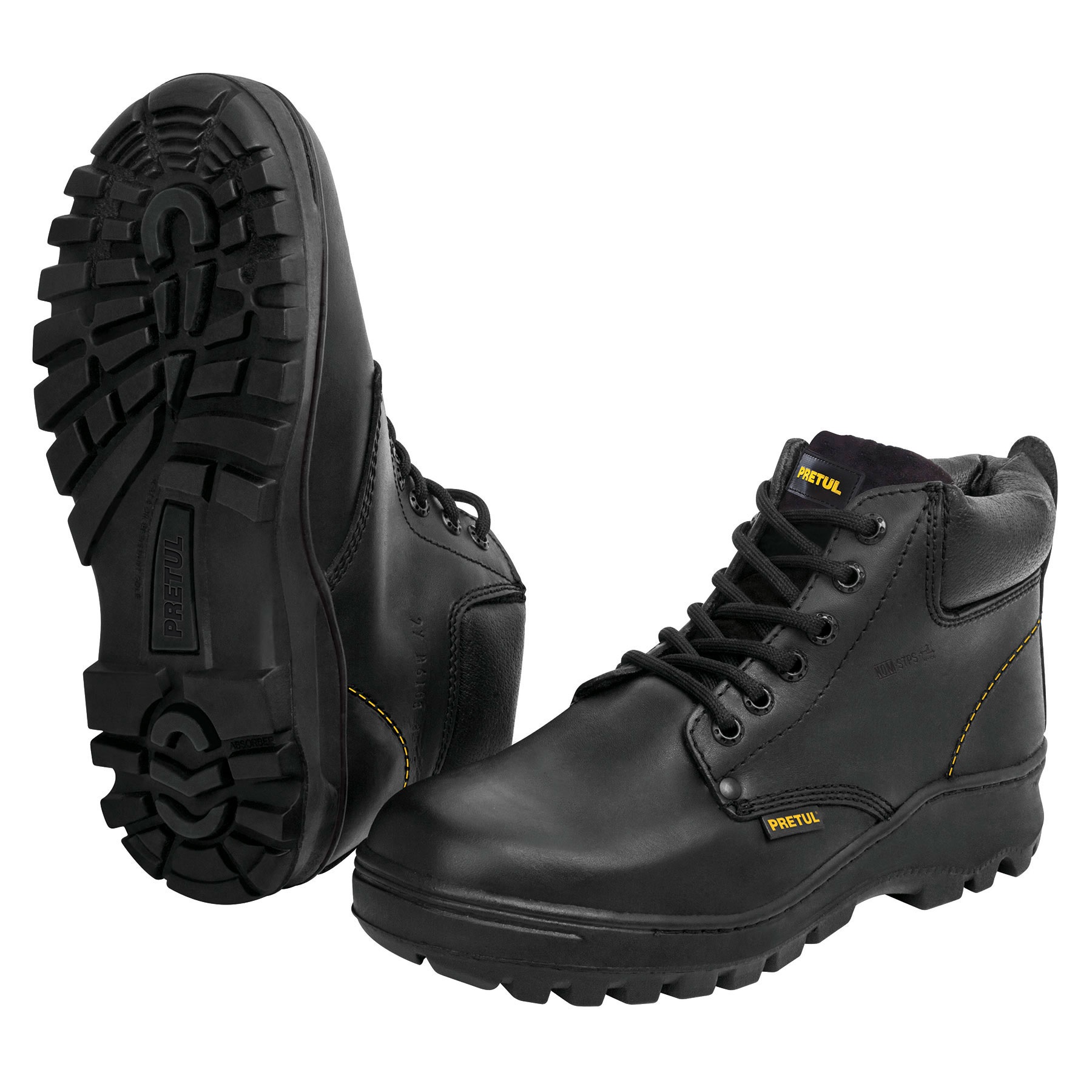 Pretul Safety Shoes, #28, Black, US 10, Euro 44 25993