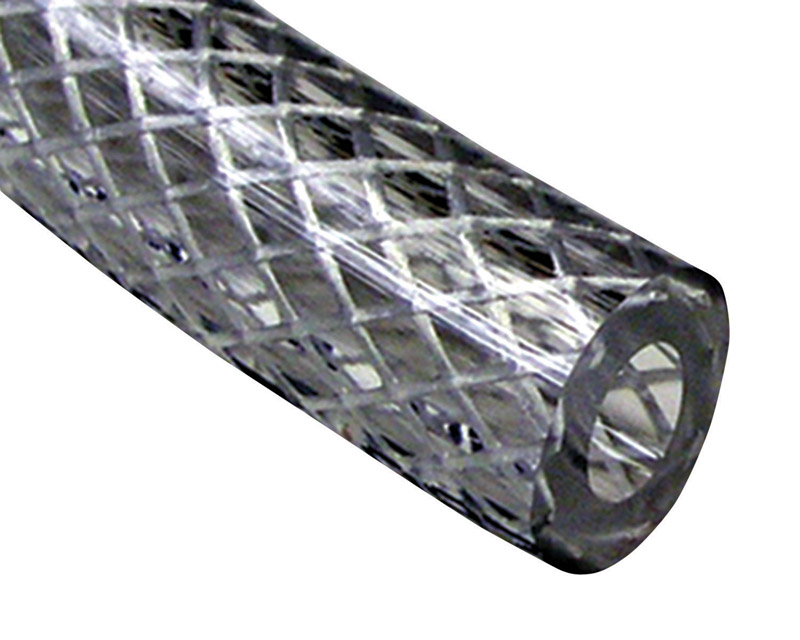 ProLine Vinyl Supply Hose, 1/2 inch ID x 3/4 inch OD, Clear Braided BR034012100R
