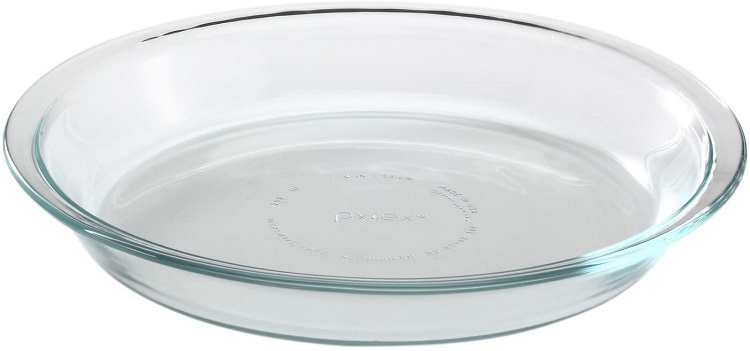 Pyrex Deep Pie Plate, 9.5 inch Dia, Glass, Clear 1143009
