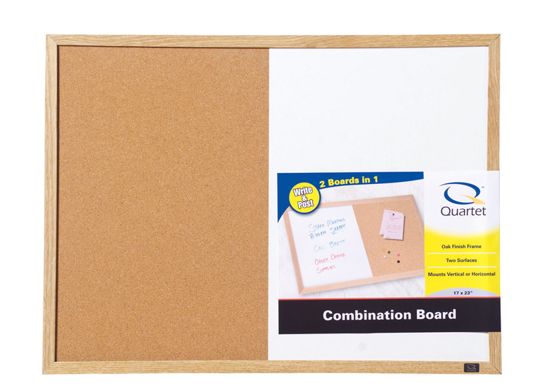 Quartet 17 In. H X 23 In. W Cork Bulletin Board And Dry Erase Board Wood 35-380402Q