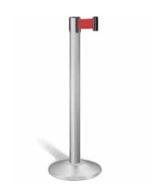 Retractable Belt Stanchion, Belt Length 200 cm, Pole Height 90 cm A-41