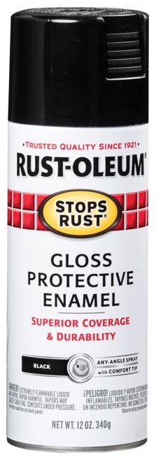 Rust-Oleum Protective Enamel, 354 ml. Gloss Black 7779-830