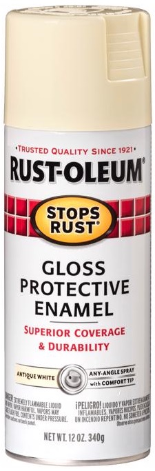 Rust-Oleum Stos Rust Protective Spray Paint, 354 ml. Gloss, Antique White 7794-830