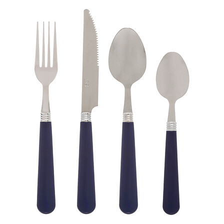 Secret de Gourmet Colorama 24-Pcs Cutlery Set, Stainless Steel/PP, Blue Color 203407C