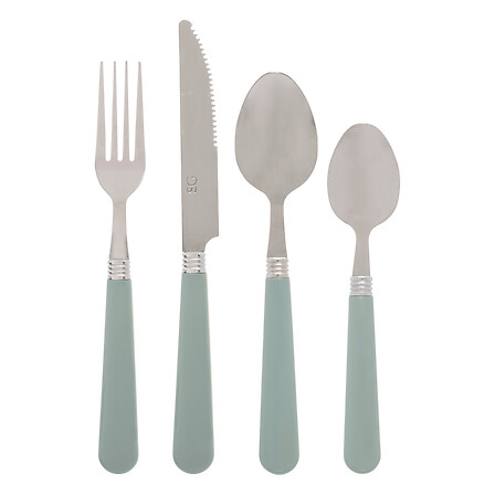 Secret de Gourmet Colorama 24-Pcs Cutlery Set, Stainless Steel/PP, Olive Green Color 203407F