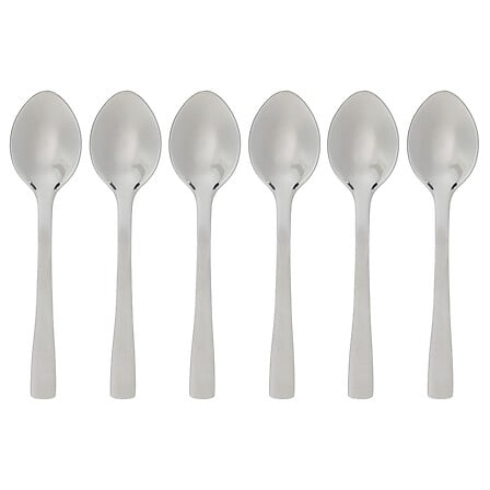 Secret de Gourmet Nevis 6-Pcs Coffee Spoons Set, Stainless Steel, Silver Color 728737462