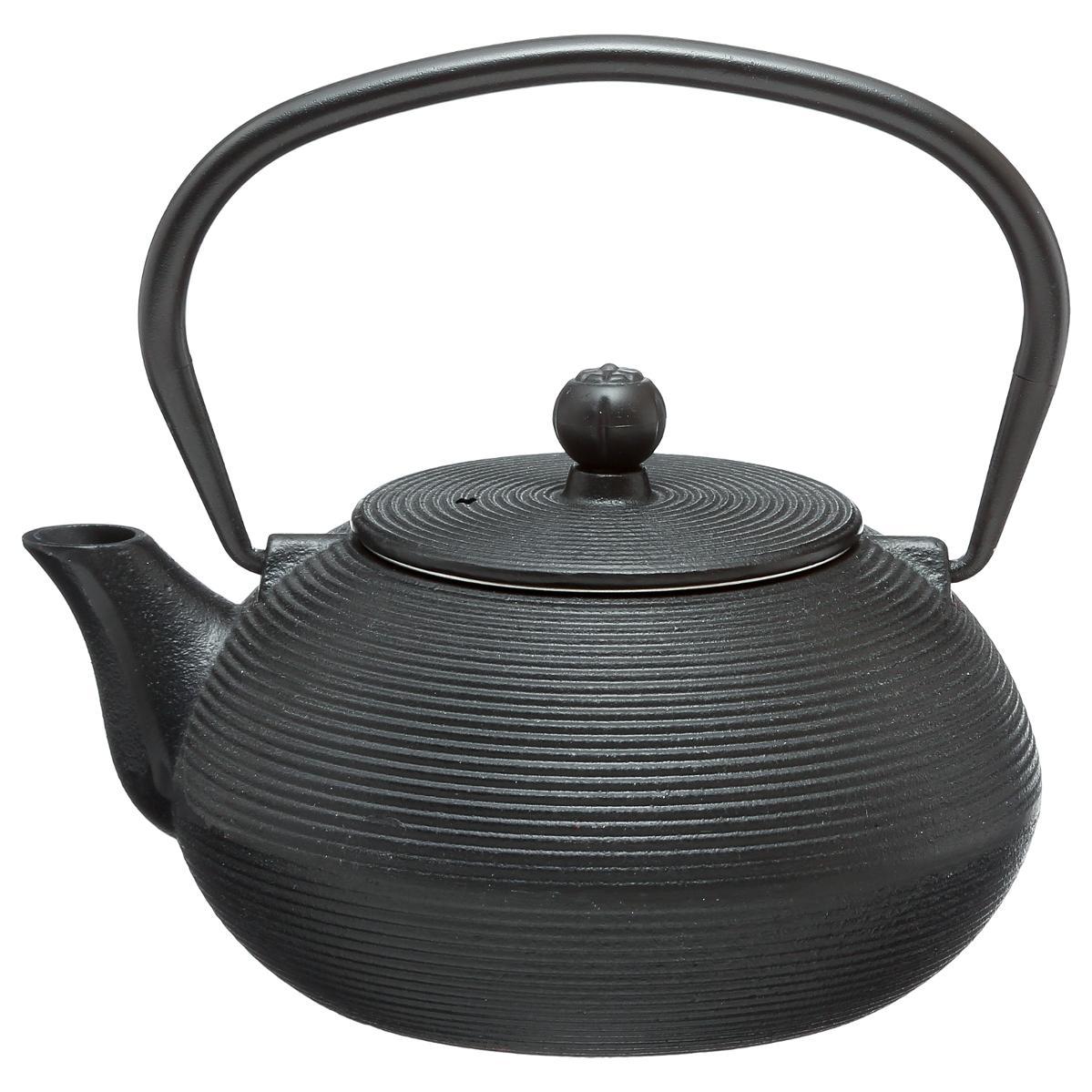 Secret de Gourmet SG Marin Tea Pot, 0.6 Ltrs, Cast Iron, Black 140616