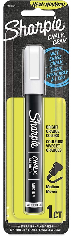 Sharpie Chalk Marker, Medium Tip, White Color 2103021