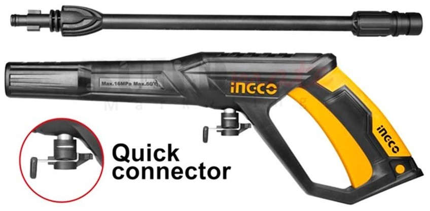 INGCO Spray gun with quick connector for high-pressure washers, plastic body AMSG028