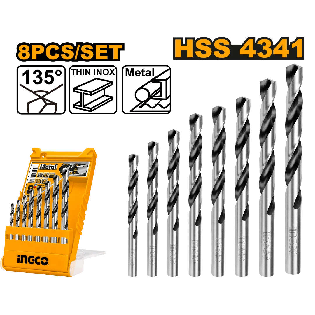 INGCO Drill Bit Set 8Pcs 2 - 10mm AKDB1088