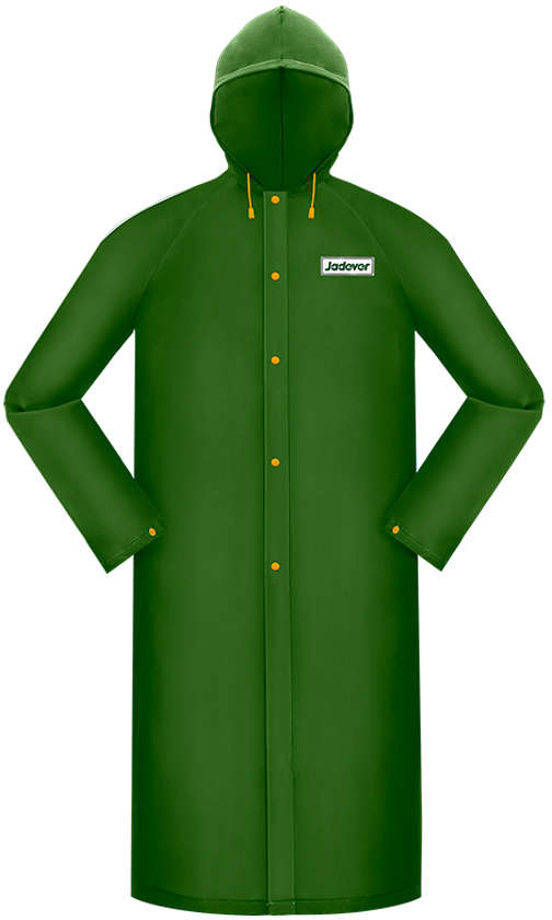 Jadever XL-sized waterproof PVC raincoat with adjustable straps and ventilation JDRC20XL